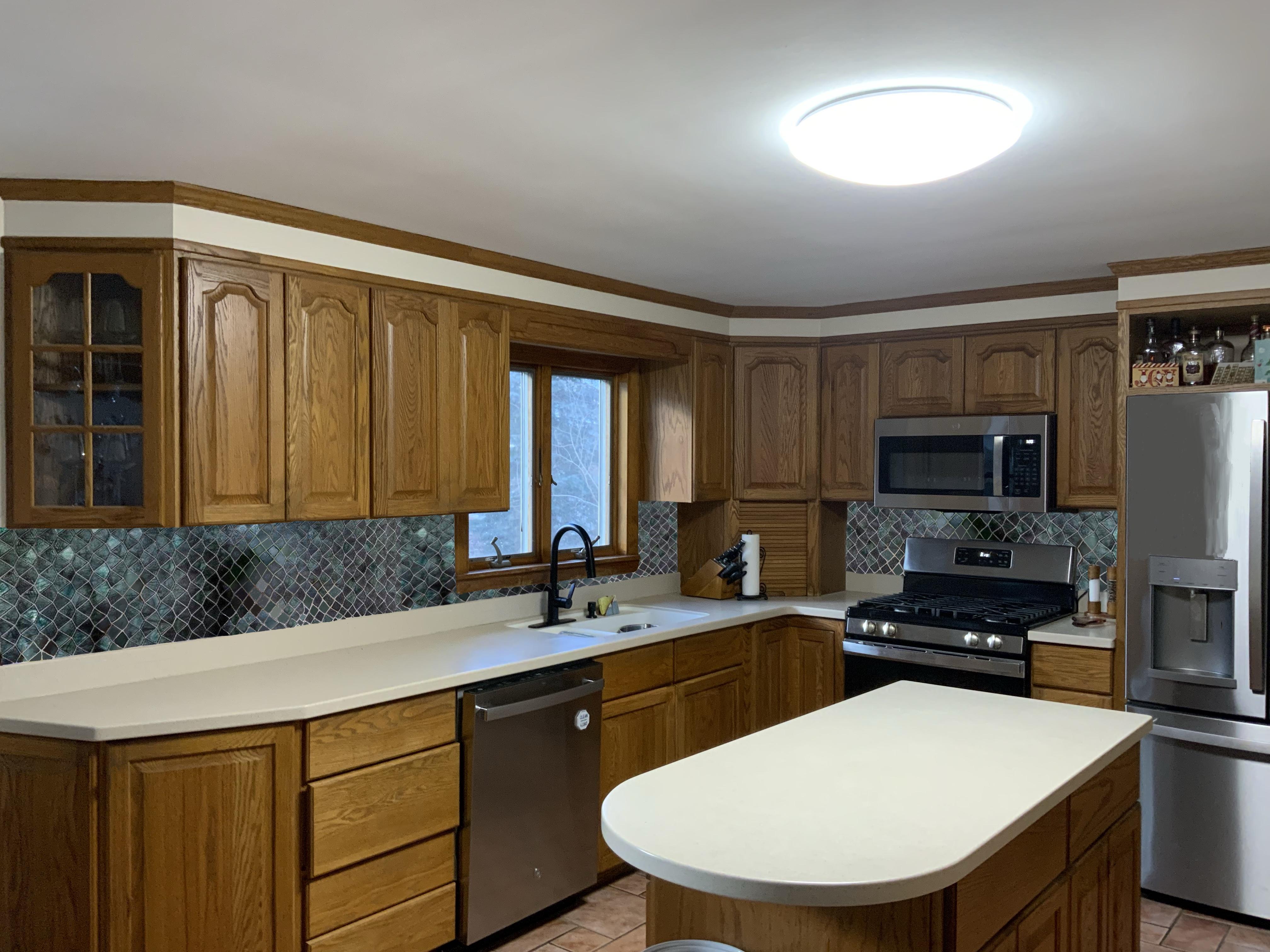 Kitchen before an AI room makeover direction